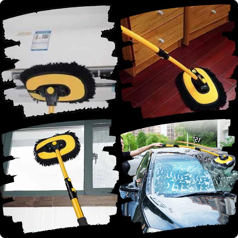 BALAI TELESCOPIQUE MICROFIBRE POUR VOITURE / Car Washing Mop™ - equipeauto64.com