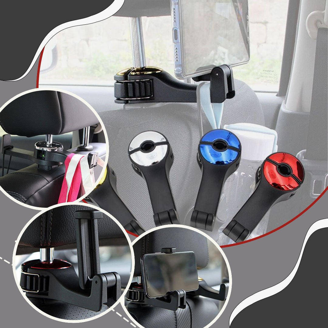 Crochet d'appui-tête MULTIFONCTION de siège de voiture / SEAT HOOK™ - equipeauto64.com